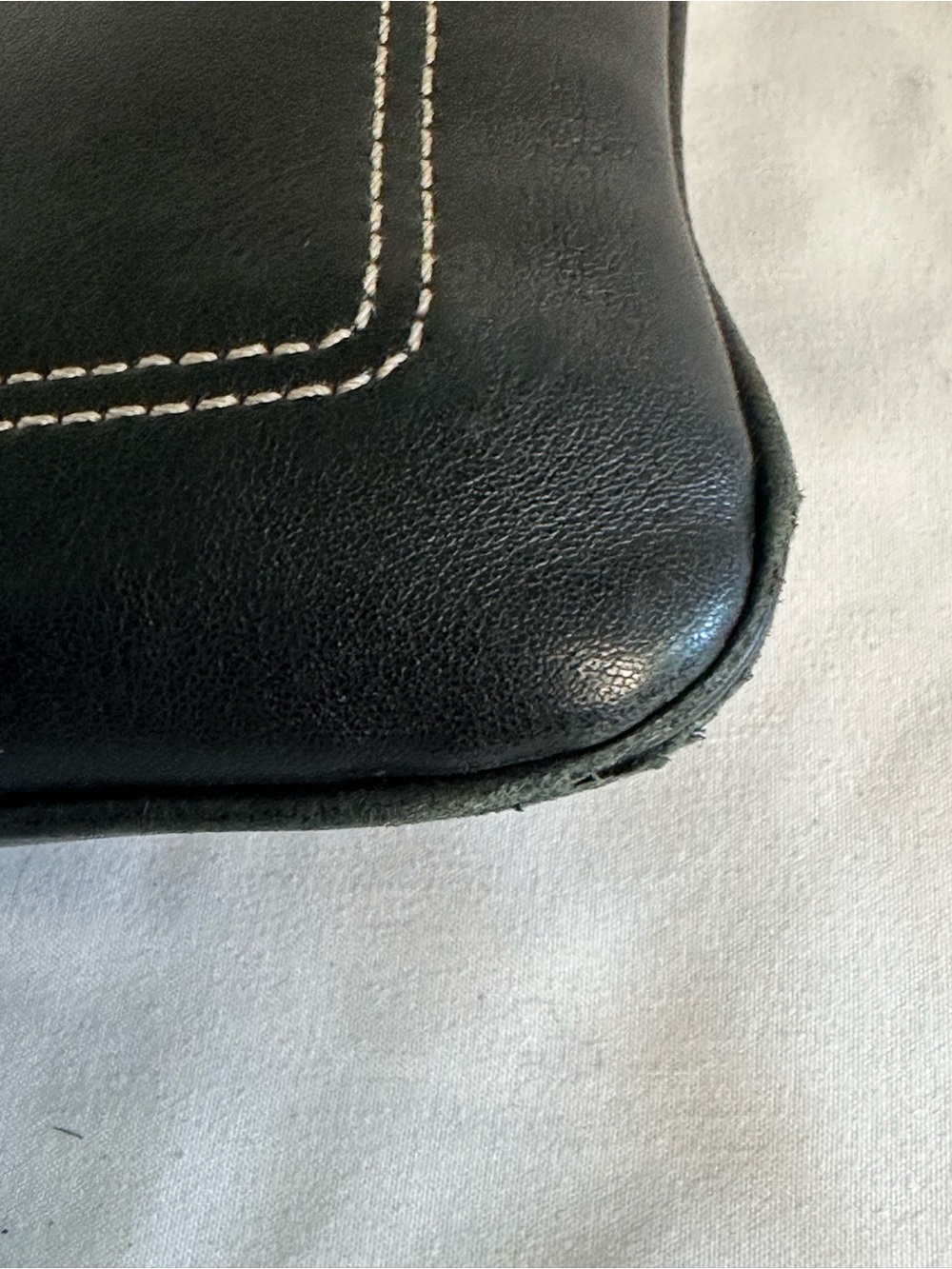 Coach Hampton Vintage Black Leather Crossbody with Front Buckle Pocket - Picture 8 of 9